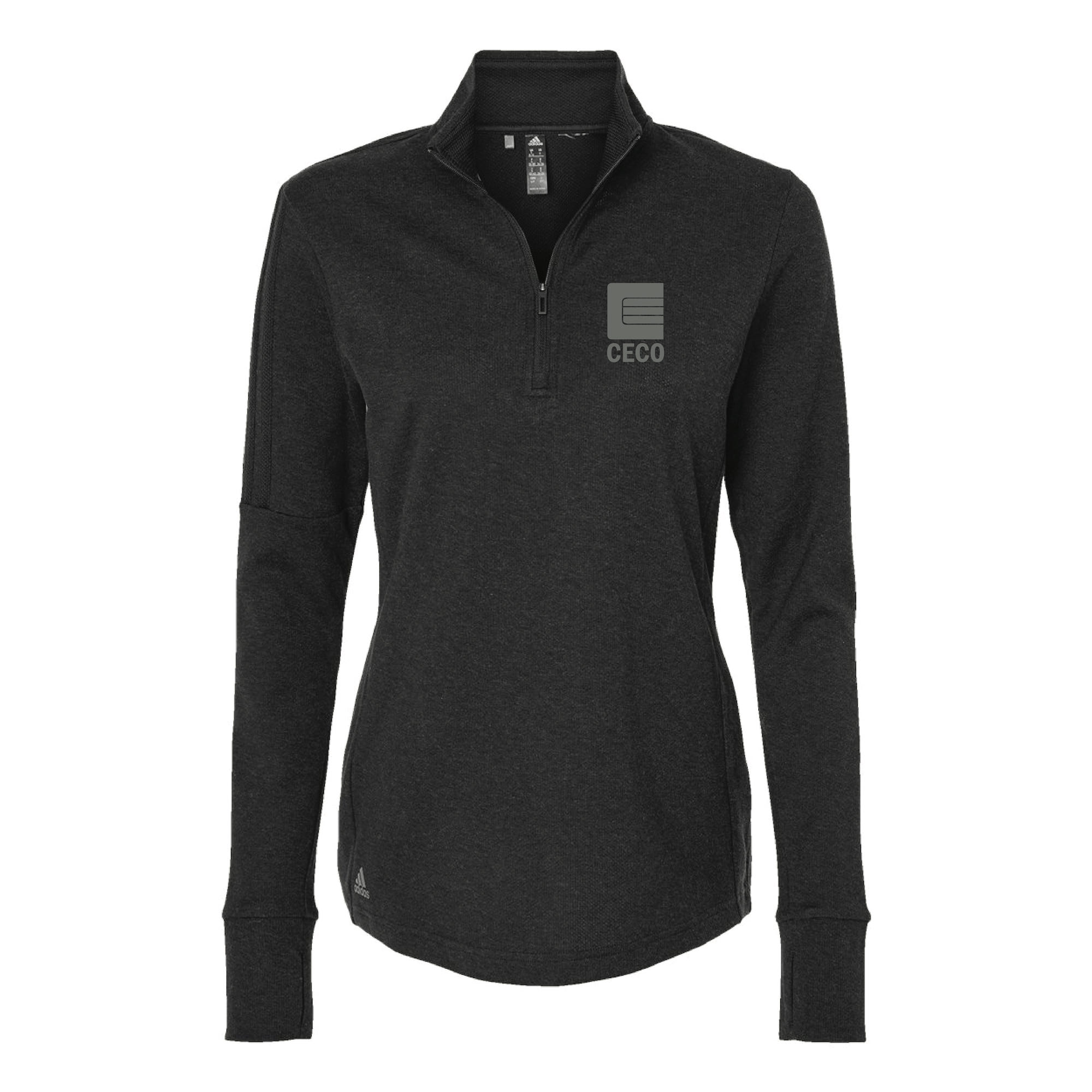 Ceco | Adidas | Women's 3-stripe 1/4-Zip Sweater