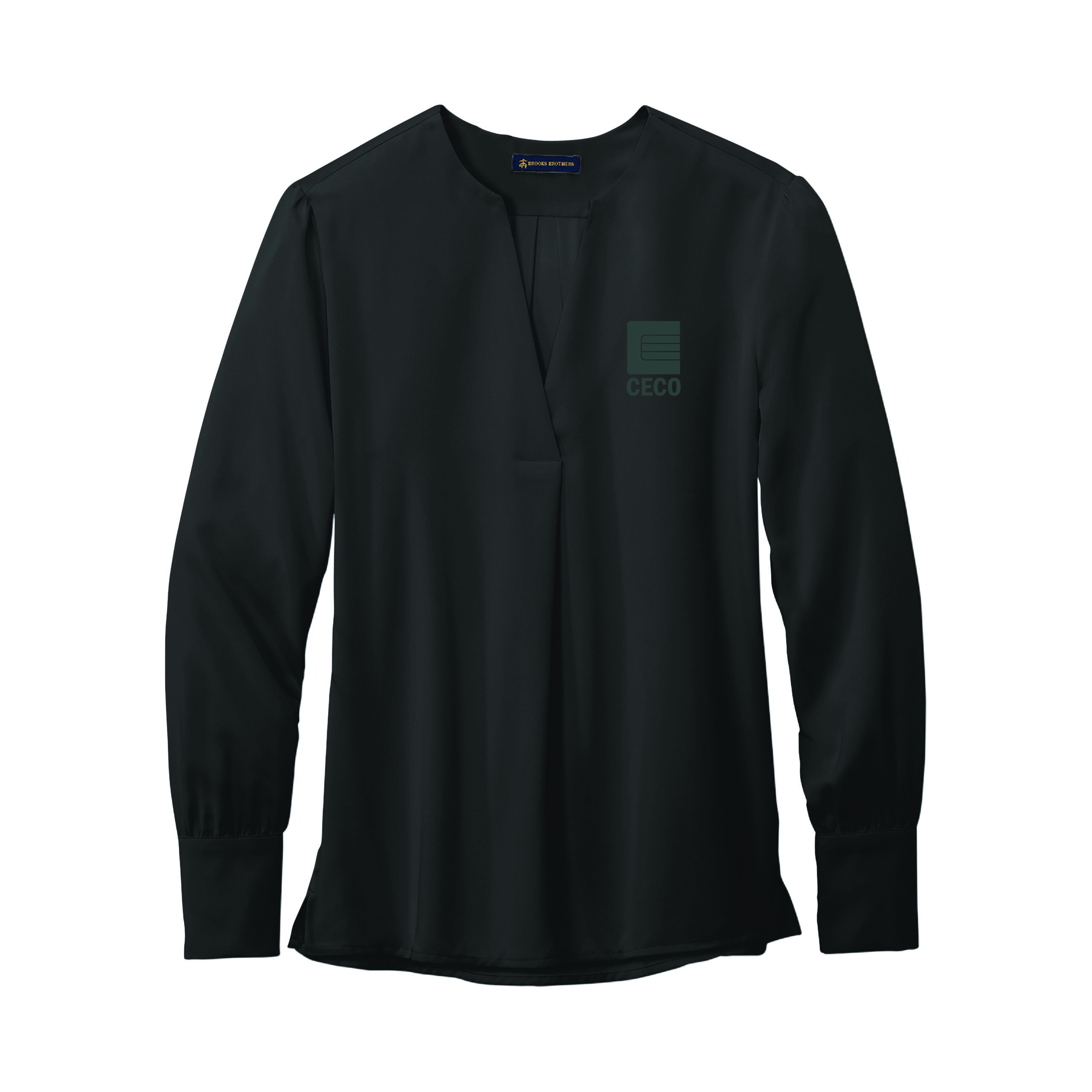 Brooks Brothers | Women’s Open-Neck Satin Blouse