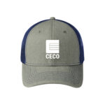 Heather Grey/Patriot Blue - White Sew